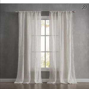 French Connection Sheer Gray Curtain Panels (2)